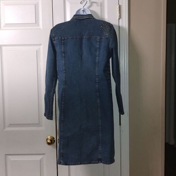 Vintage Carolina Blues snap down denim jean dress Sz XL - Picture 5 of 7